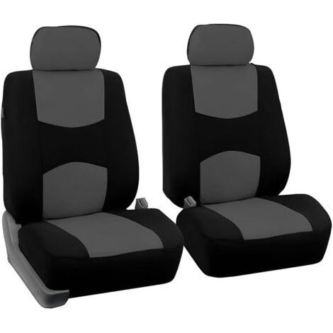 Set Complet Housses De Siège Voiture, Siège Auto Respirant Antidérapant, Siège Accessoire Interieur Universelle Housses De Sièges pour La Plupart des Voitures(Siège Avant Gris) (1/5)