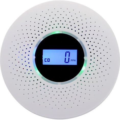 Kombinierter Rauch- und Kohlenmonoxidmelder – Kombinierter Alarm mit akustischer Warnung und Digitalanzeige – Batteriebetrieben (1/4)