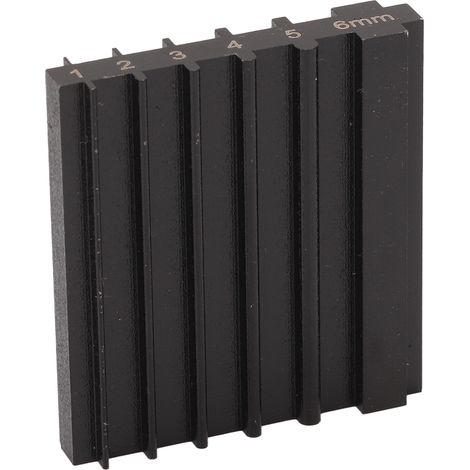 Affûteur de cuir en acier durable, outil de dégauchissage pour pelles de 6mm, fente carrée noire, idéal bricolage et réparation. (1/5)