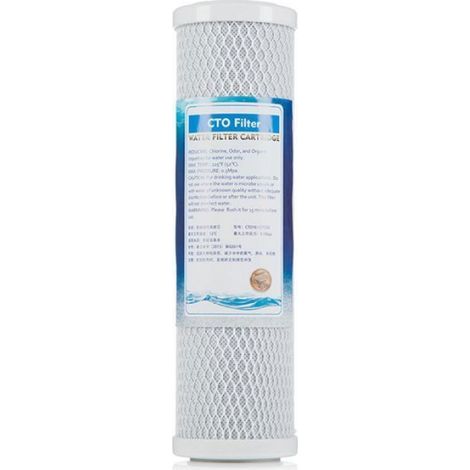 3x CTO 10" Umkehrosmose-Aktivkohleblock-Wasserfilterpatronen, passend für alle 10" 25cm Filtergehäuse (1/5)
