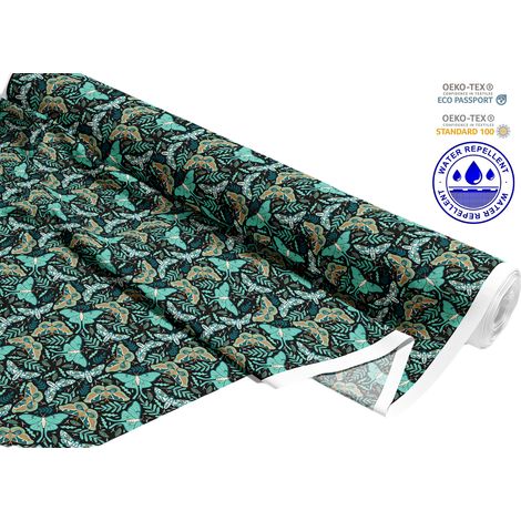 TESSUTI DECORATIVI PER ESTERNI OXFORD - Motivo Farfalle Turchesi I DR274 (1/5)