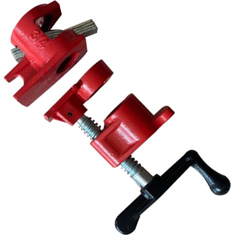 Colliers de serrage en fonte malléable à 6 points (2 pièces) pour le travail du bois, colliers de serrage robustes pour tuyaux d'eau, colliers de fixation pour tuyaux d'eau (1/4)