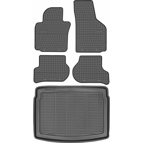 Set di tappetini in gomma per auto e tappetino per bagagliaio per Volkswagen Golf VI Hatchback dal 2008 al 2012