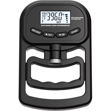 Powermètre numérique à main - 180 kg - Rechargeable - Dynamomètre électronique - Couteau de force de préhension - Entraîneur de force de préhension - Avec écran LCD - Pour le sport, l (1/5)