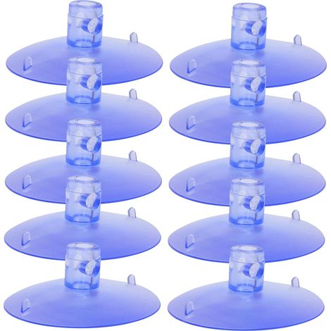 10 pièces Lot de Petites Ventouses Transparentes avec Fente Verticale pour Supports Drapeaux et Stylos Fixation pour Bureau et Voiture Réutilisable et Gain de Place (1/5)