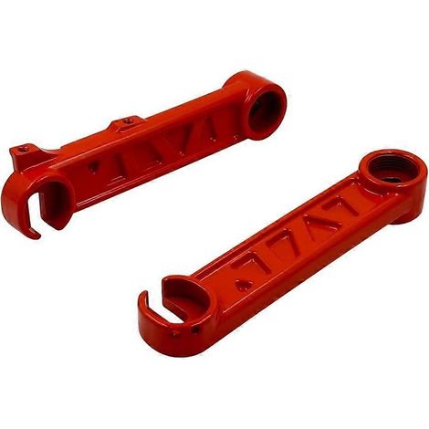 Lot de 4 gants résistants à la chaleur, anti-brûlures et haute température, avec picots en silicone rouge rose et bordure rouge rose. (1/5)