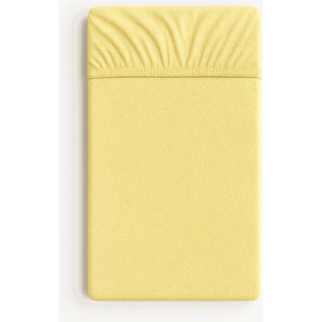 Lenzuolo con angoli in spugna per culla 120x60cm - vaniglia (1/4)