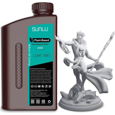 SUNLU Plant-Based 3D Resin SUNLU Plant-Based 3D Resin 1000g Grey