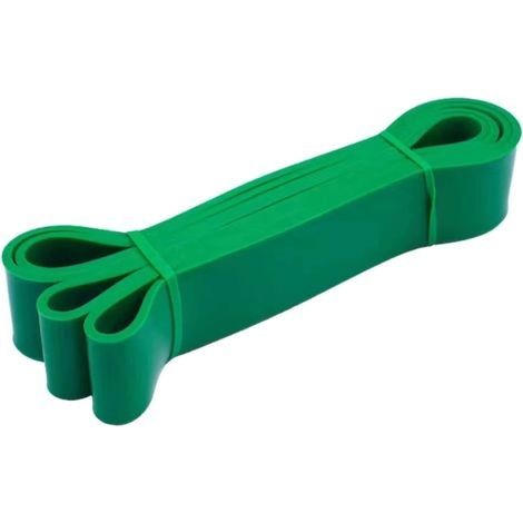Bande de résistance en latex verte — 55–125 lbs — Idéale pour le renforcement musculaire, le yoga et la rééducation — Résistance moyenne (1/5)