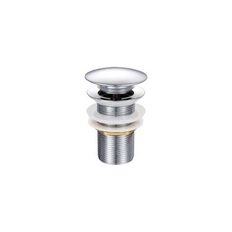 Pop-up Sink Drain Plug, Push-Open Sink Drain Valve, Chrome G 1-1/4" - Without Overflow MUMU (1/4)
