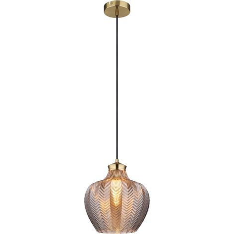 Globo - lámpara colgante - JESSICA - dorado - vidrio - Ø 25cm - (1/3)