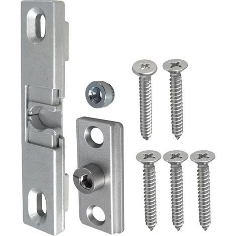 Loqueteau universel pour porte de balcon - Avec douille en métal robuste pour montage à vis - Protection fiable contre le vent (1/5)