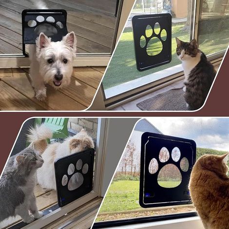 NAMSAN Cat Flap for Mosquito Net Easy to Install Cat Freedom Lockable Mosquito Net Door for Small/Medium Cats/Dogs (1/3)