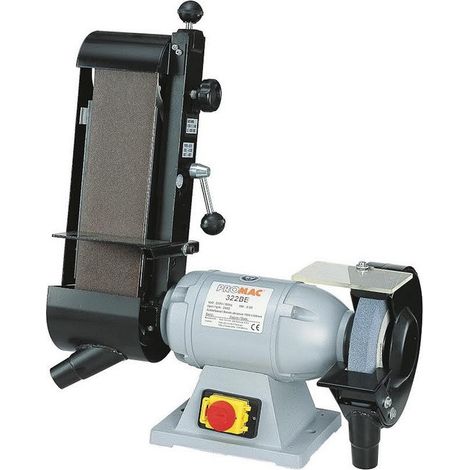Promac – Touret à bande 0,55kW 400V – Vitesse 2850 tpm – Surface de ponçage 100x1000mm – Pour bois dur – 322BE1 (1/2)
