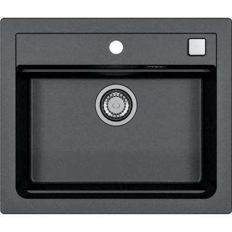 Fregadero Embutido - Granito - Negro - 1 Cubeta - 59 x 50 cm - ATROX - STRADOUR