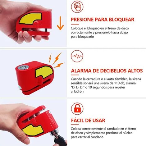Le verrou de frein à disque rouge est équipé de six piles bouton AG13 intégrées (aucun échantillon disponible, processus en cours) (Exclusivité Mexique) (1/5)