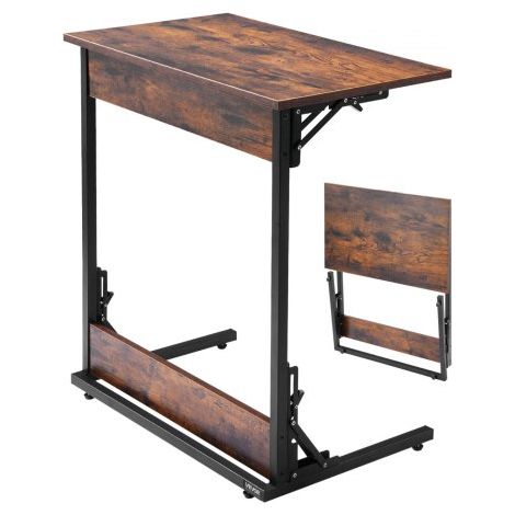 Table d'appoint pliant en forme de C bouts de canapé avec cadre (1/5)
