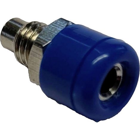 Schnepp Miniatur-Laborbuchse Buchse, Einbau vertikal Stift-Ø: 2.6 mm Blau 1 St.
