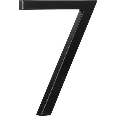 Numéro de maison 5 - Lot de 1 - Alliage de zinc noir - Effet flottant 3D - Extérieur jardin rue - 12 cm (1/5)