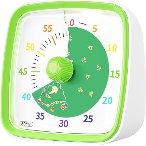 Digitaler visueller Timer, 3-in-1-Timer mit drehbarem Timer, Timer, Kinderwecker, Uhr und Dimmfunktion, 60-Minuten-Countdown-Funktion, Zeitmanagement-Tool – pink (1/5)