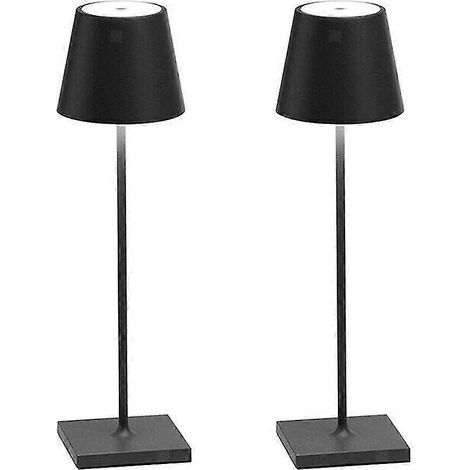 Lot de 2 lampes de table, lampes de bureau LED portables, batterie 5000 mAh, pour restaurants, chambres, bars et espaces extérieurs. (1/5)
