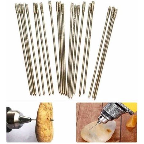 Schmuckbohrer (1,6–1,8 mm) – 20 Stück/Packung, 1 mm diamantbeschichtete Edelsteinbohrer, Vollnadelbohrer, Achatbohrer für Achatschmuck (1/5)