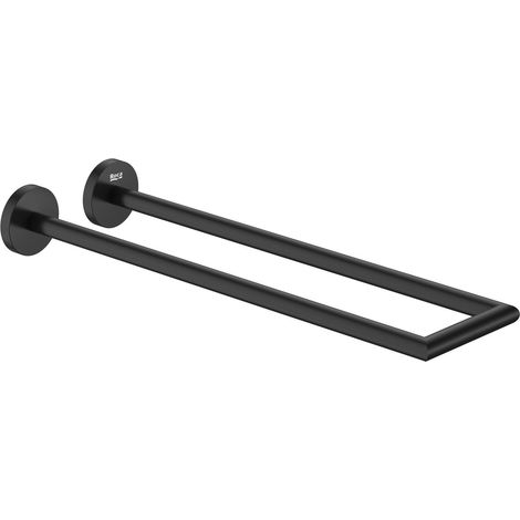 Toallero doble ROUND HOTELS - ROCA Color: Negro mate (1/2)