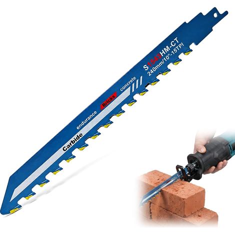 S1543 Sabre Saw Blades 240 mm Carbide Stone Saw Sabre Carbide (1/5)