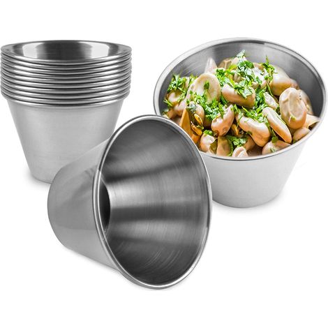 Ramequin En Acier Inoxydable - 2 5 Oz - Pour Sauce Et Trempette - Usage Commercial Ou Domestique - Lot De 12 (1/5)