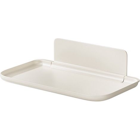 Estantes de pared pequeños, Estante de pared plegable para mesita noche, Estante plegable autoadhesivo no requiere taladrar, Blanco 28x16x7.5cm (1/4)