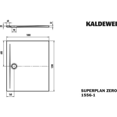 Kaldewei 355600012001 DW SUPERPLAN ZERO Mod.1556-1, 1000 x
