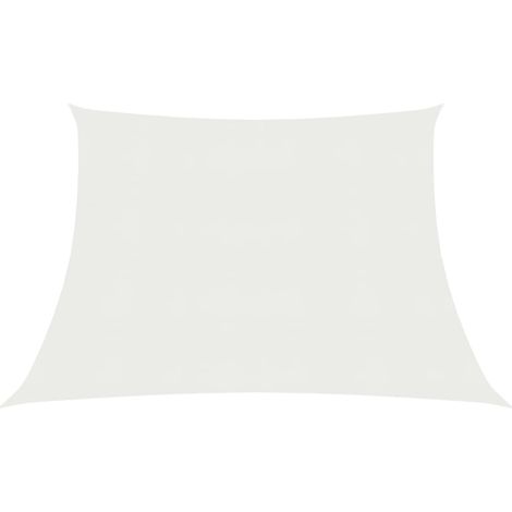Vela ombreggiante/ombrellone 160 g/m² bianco 3/4 x 3 m HDPE 020009013