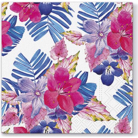 20 serviettes en papier 33 x 33 cm Exotica