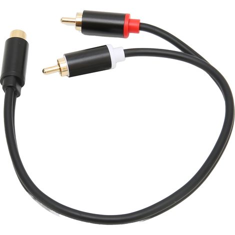 Câble Adaptateur RCA Femelle à Double Mâle pour Caisson de Basse, Connexion Dorée pour Ampli, Home Cinéma et TV