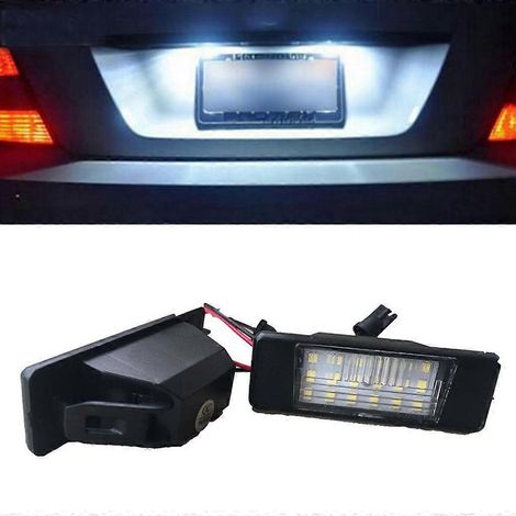 Lot de 2 lampes LED d'éclairage de plaque d'immatriculation pour X-Trail JUKE Qashqai Versa (1/4)