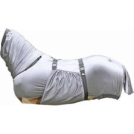 125 cm, Grau 9500: Anti-Fliegen-Netzdecke mit Hals- und Gurtabdeckung Modell Security (1/5)