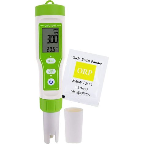 Mètre ORP Numérique Haut Précision -1200 à 1200mV avec Tampon Poudre, Testeur Eau Automatique (1/5)
