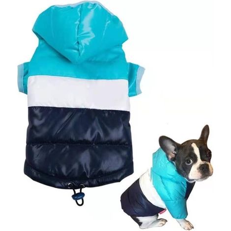 Manteau d'hiver chaud et imperméable pour chien, doudoune, vêtements de pluie pour chiens et chats de petite, moyenne et grande taille, taille M (1/5)