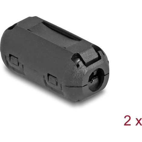 Delock NÃºcleo de ferrita / Anillo de ferrita para cable redondo 5 mm 2 piezas negro