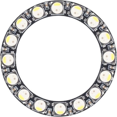 Circuit imprimé annulaire LED RGB 16 bits SK6812, 32 couleurs et blanc fluorescent, pour horloge murale, pilote de lumière B