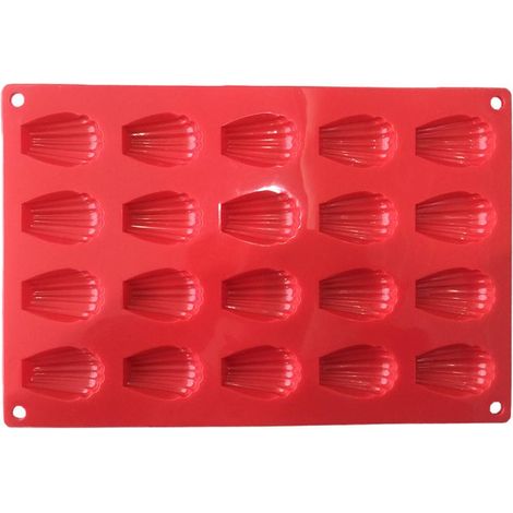 1 molde para magdalenas con 20 cavidades, de silicona antiadherente, resistente de -40 °C a 240 °C, para pasteles de chocolate y helado. (1/5)