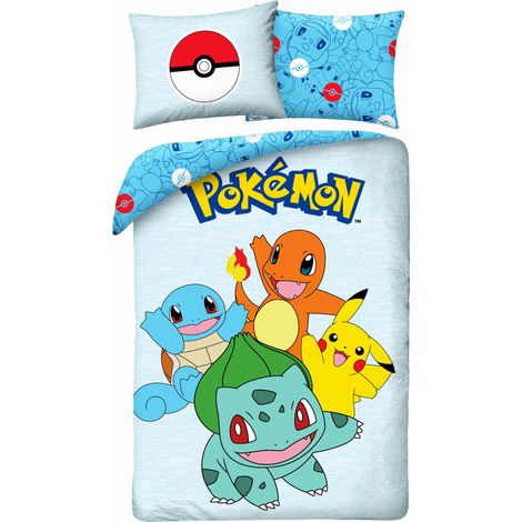 Ropa de cama de algodón 140x200 Pokémon Pikachu Algodón