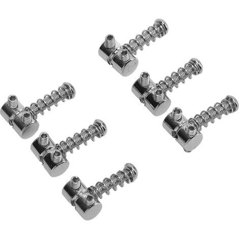 6 vis à ressort pour pontets de cordes en métal, pièce de rechange pour guitare basse jazz électrique (1/5)