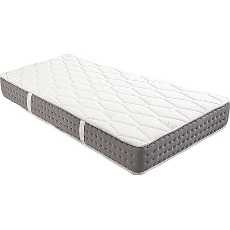 Matelas à ressorts ensachés ALIAC 90x190 cm, en mousse Haute Densité, ferme, avec face été/hiver, épaisseur 24cm (1/5)