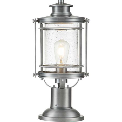 Elstead Quoizel Booker Outdoor Sockelleuchte Industrial Aluminium, IP44 (1/5)