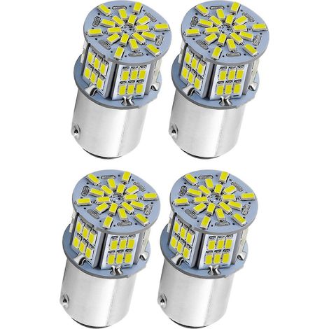 bombillas LED 1157 blancas 54SMD 1080 lúmenes, bombillas LED 7528 2357 2057 para luces de freno, posición, estacionamiento y marcha atrás.
