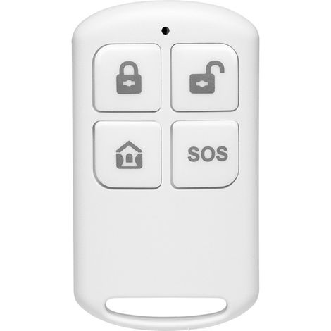 Télécommande sans Fil,  Touche SOS, armement et désarmement du système de sécurité, Blanc