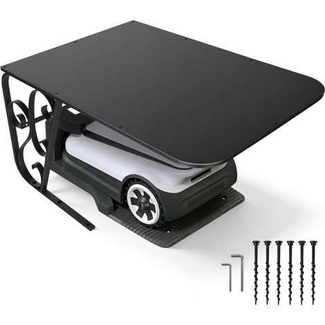 TolleTour Garage pour tondeuse à gazon Robot tondeuse Toit Auvent Abri Accessoires Robot tondeuse professionnel