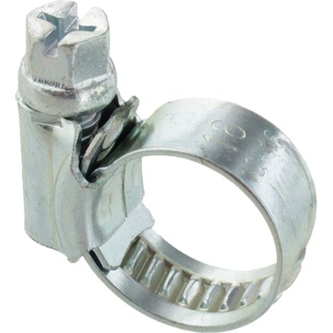 Schneckengewindeschelle silber DIN3017 Durchmesser 10mm-16mm x1pc.