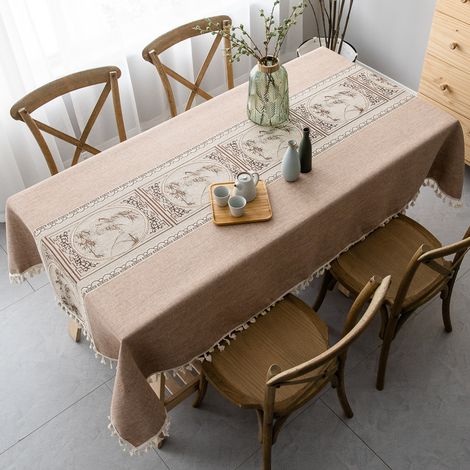 Nappe rectangulaire pour salle à manger ou cuisine, 140 x 260 cm (1/3)